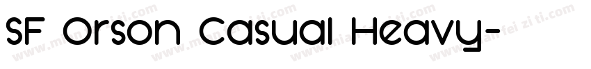 SF Orson Casual Heavy字体转换